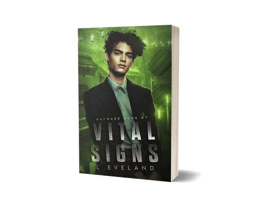 Vital Signs by L. Eveland — paperback book mockup